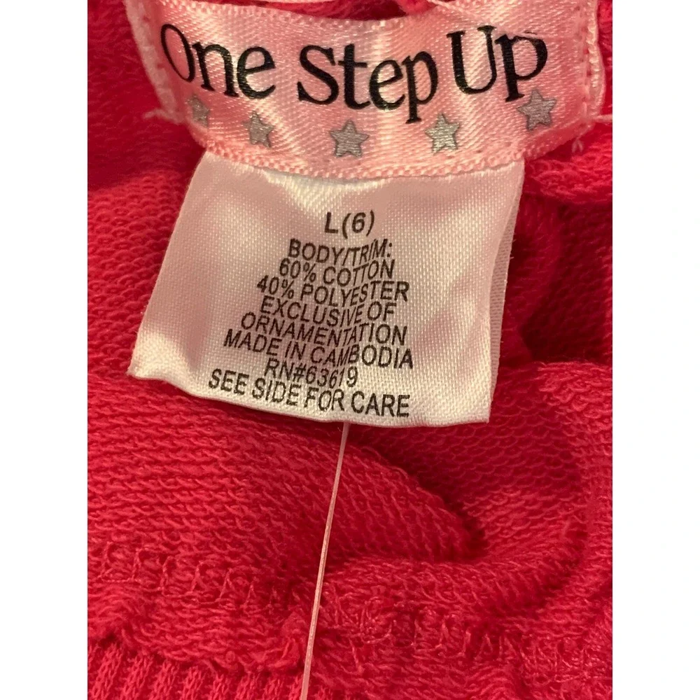 One Step Up Girls Sweatpants 6 New with Tags Love Pink Bling Sparkle Comfy Cute